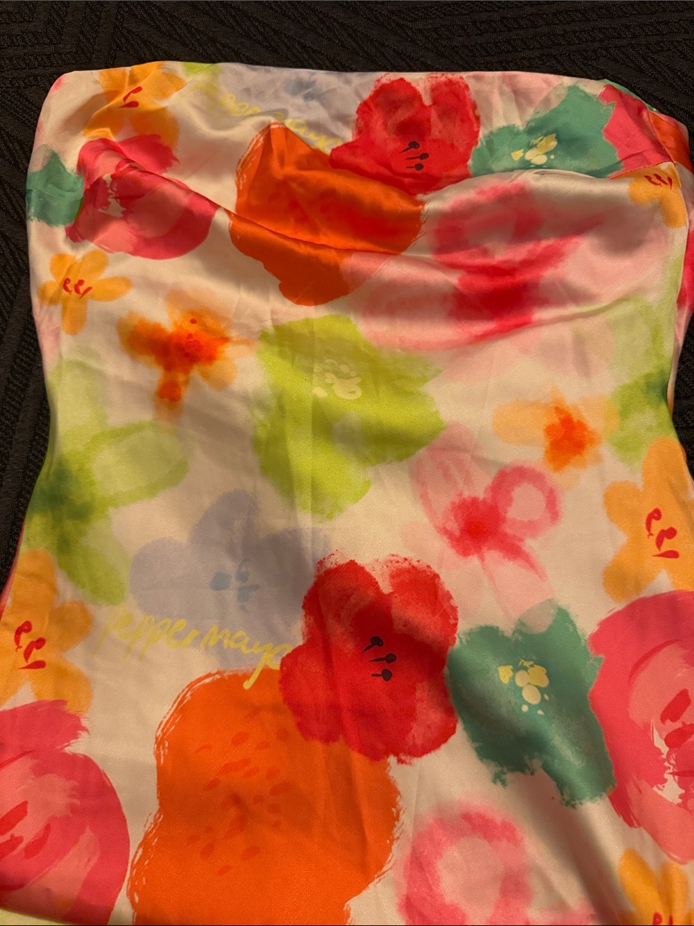 Peppermayo Carried Away White Floral Maxi Dress with Pink, Orange & Green Blooms - Picture 5 of 6
